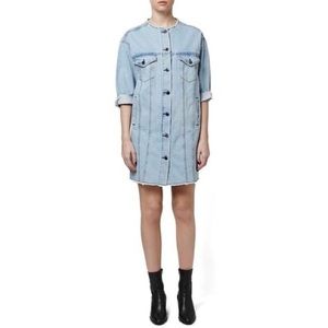 NWT Topshop Boutique Raw Edge Denim Shirt Dress